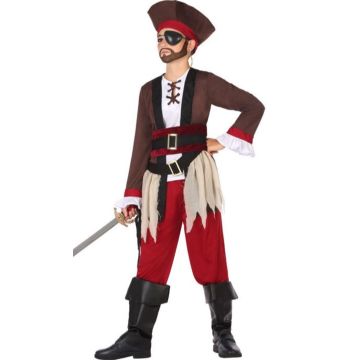 Disfraz de Capitán Pirata Davis para niño