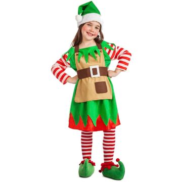Disfraz de Elfa Claus para niña