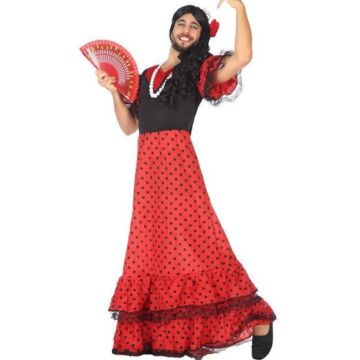 Disfraz de Flamenca Rojo para hombre