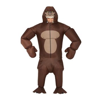 Disfraz de Gorila Hinchable Marrón para adulto