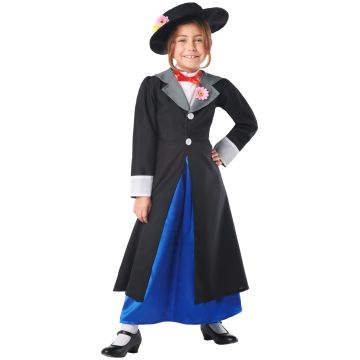 Disfraz de Niñera Poppins Abrigo para niña