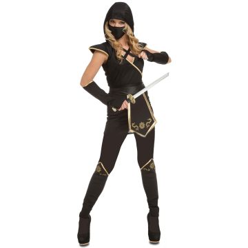 Rebajar posterior Sustancial Disfraz de Ninja Negro para adulta