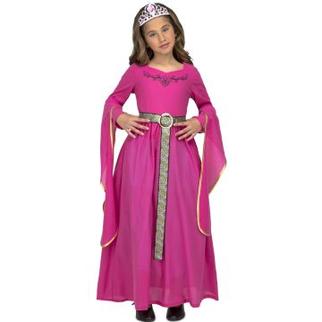 Disfraz de Princesa Medieval Rosa para niña