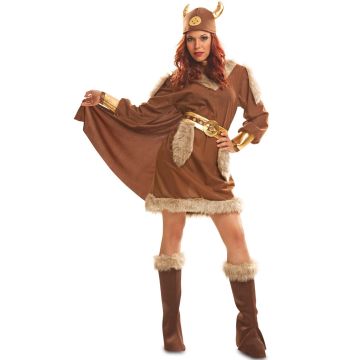 Disfraz XXL de Vikinga Halldora para mujer
