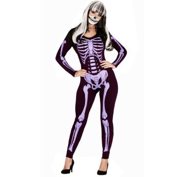 Disfraz de Esqueleto Silueta para mujer