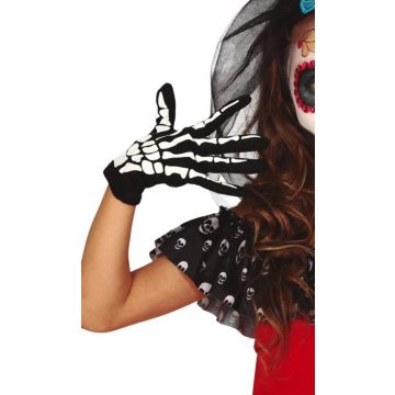 Embutido Hambre Centrar Comprar accesorios y complementos para disfraces : Guantes de Esqueleto  para niña | Don Disfraz