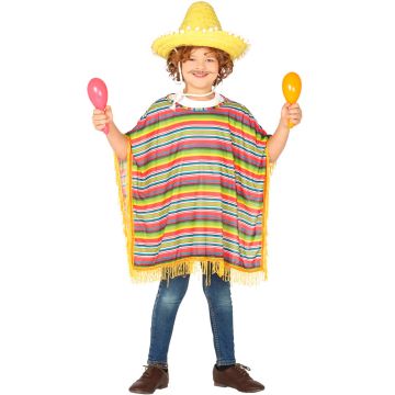 Poncho Mexicano Multicolor infantil