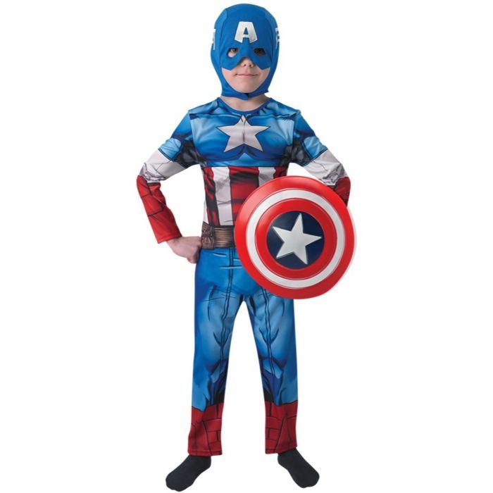 Iluminar por favor no lo hagas vecino Disfraz de Capitán América? Classic Escudo para niño
