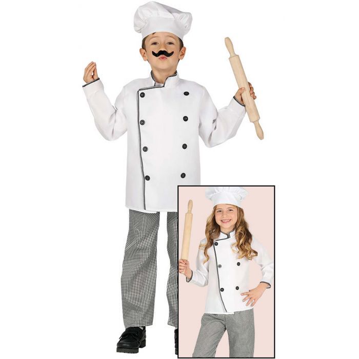 Tradicion jazz El diseño Disfraz de Cocinero Chef para niños y niñas