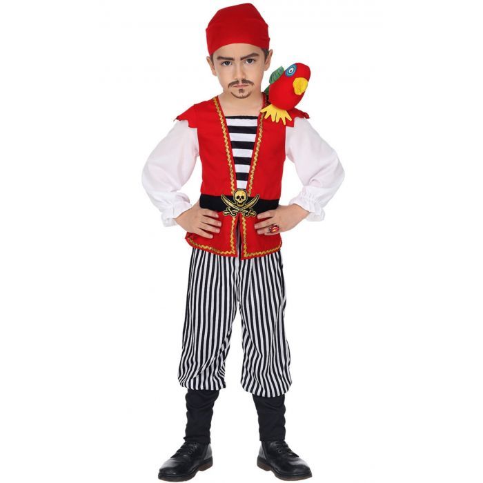 Continente Intuición Temprano Disfraz de Pirata con Loro para niño online