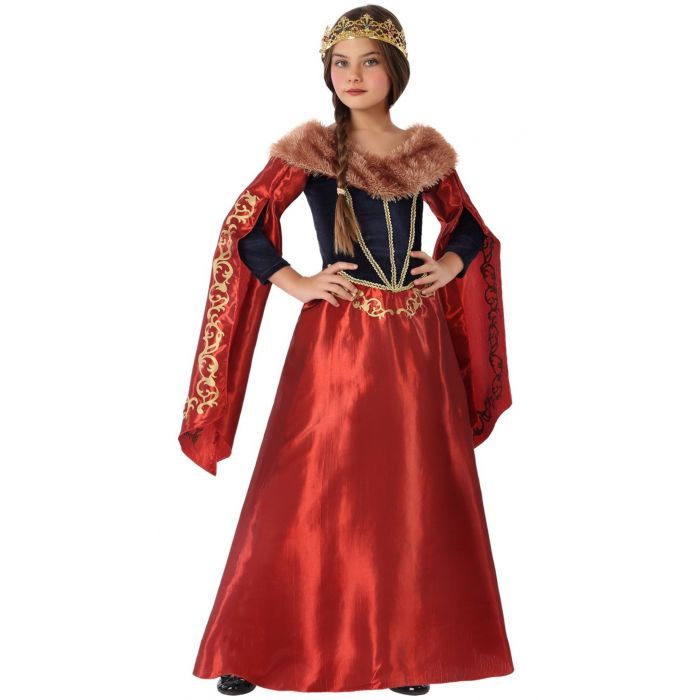 resbalón calina foso Disfraz de Reina Medieval Pilar para infantil