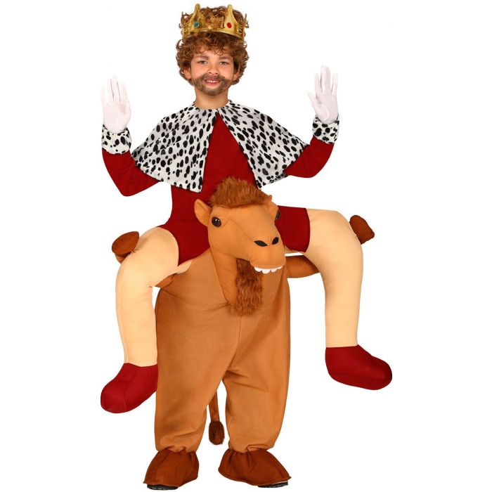 segundo profesor tambor Disfraz de Rey Mago sobre Camello para niño y niña