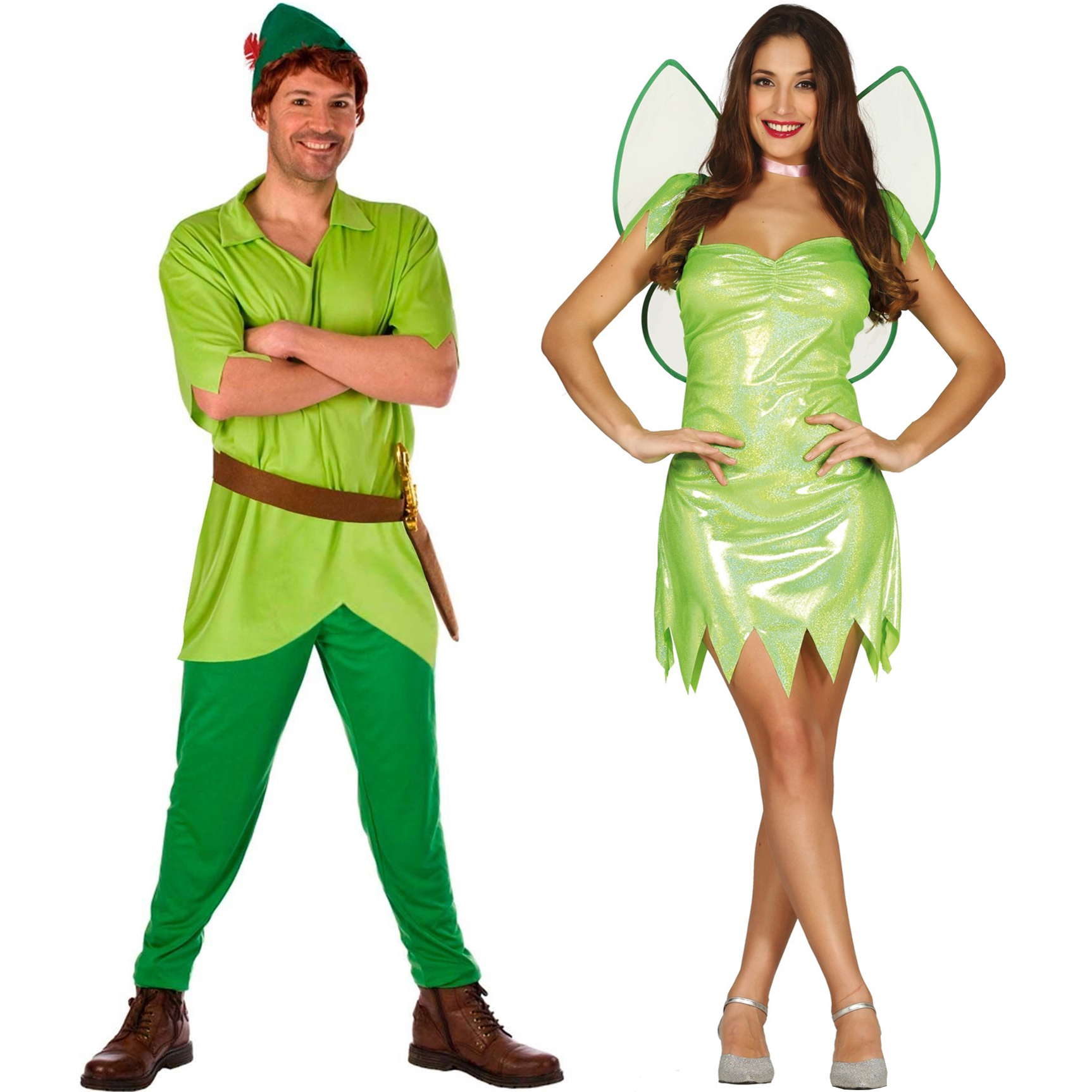 Posesión tanto Eficiente Comprar online Disfraces en pareja de Campanilla y Peter Pan