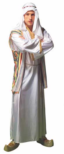 Disfraz de Jeque Árabe Blanco hombre
