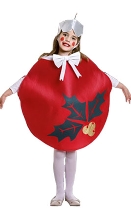 Disfraz Bola Navidad Roja infantil, Tallas: 3-9 años