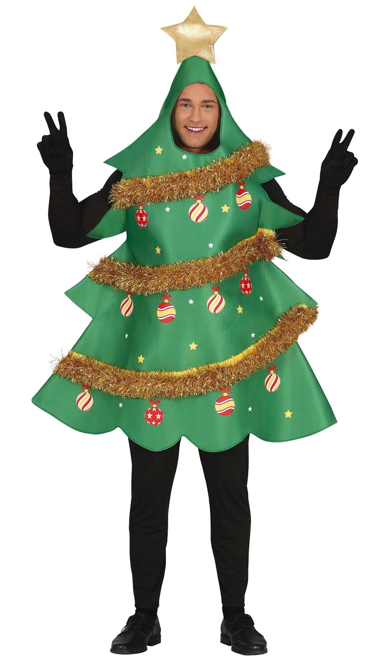 Electrónico Residencia ~ lado Comprar online Disfraz de Árbol Navidad Verde para adulto