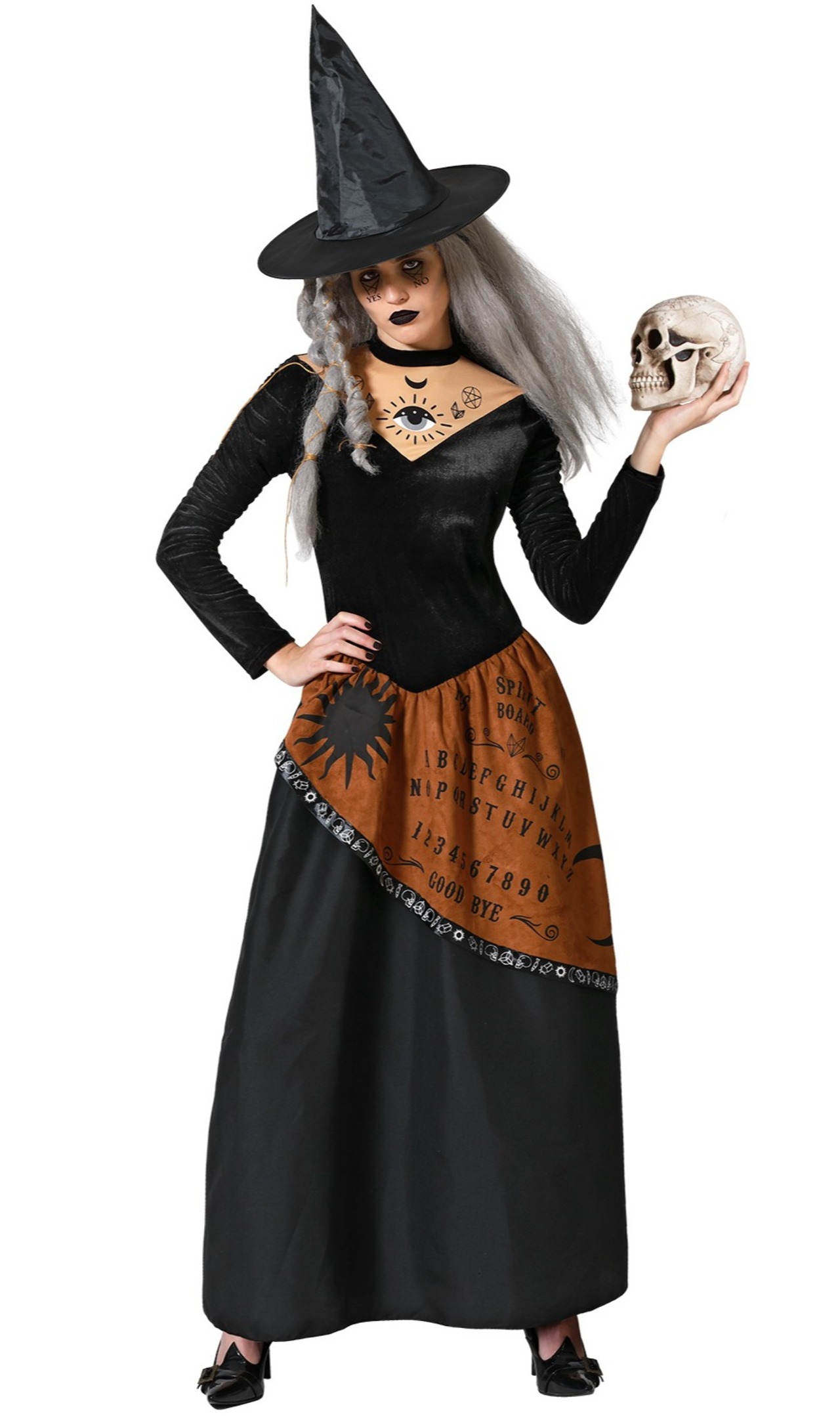 vestido mostaza chorro Comprar online Disfraz de Bruja Ouija para mujer