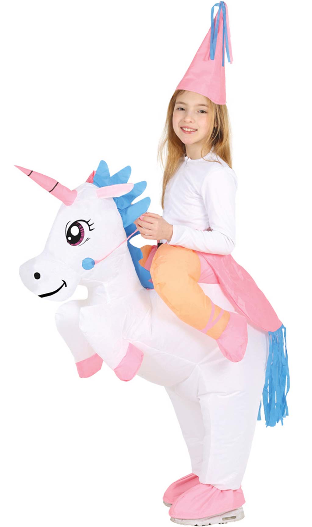 Disfraz de Hada sobre Unicornio Hinchable infantil
