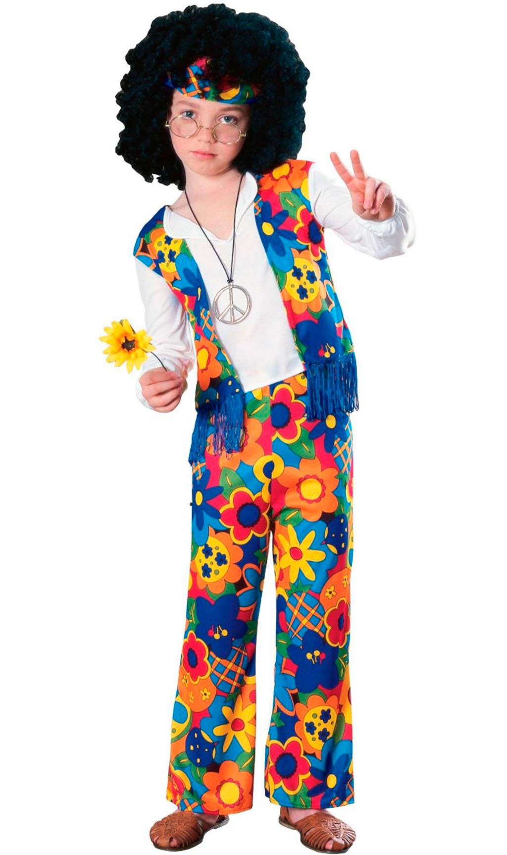 Disfraz de Hippie Colorido infantil