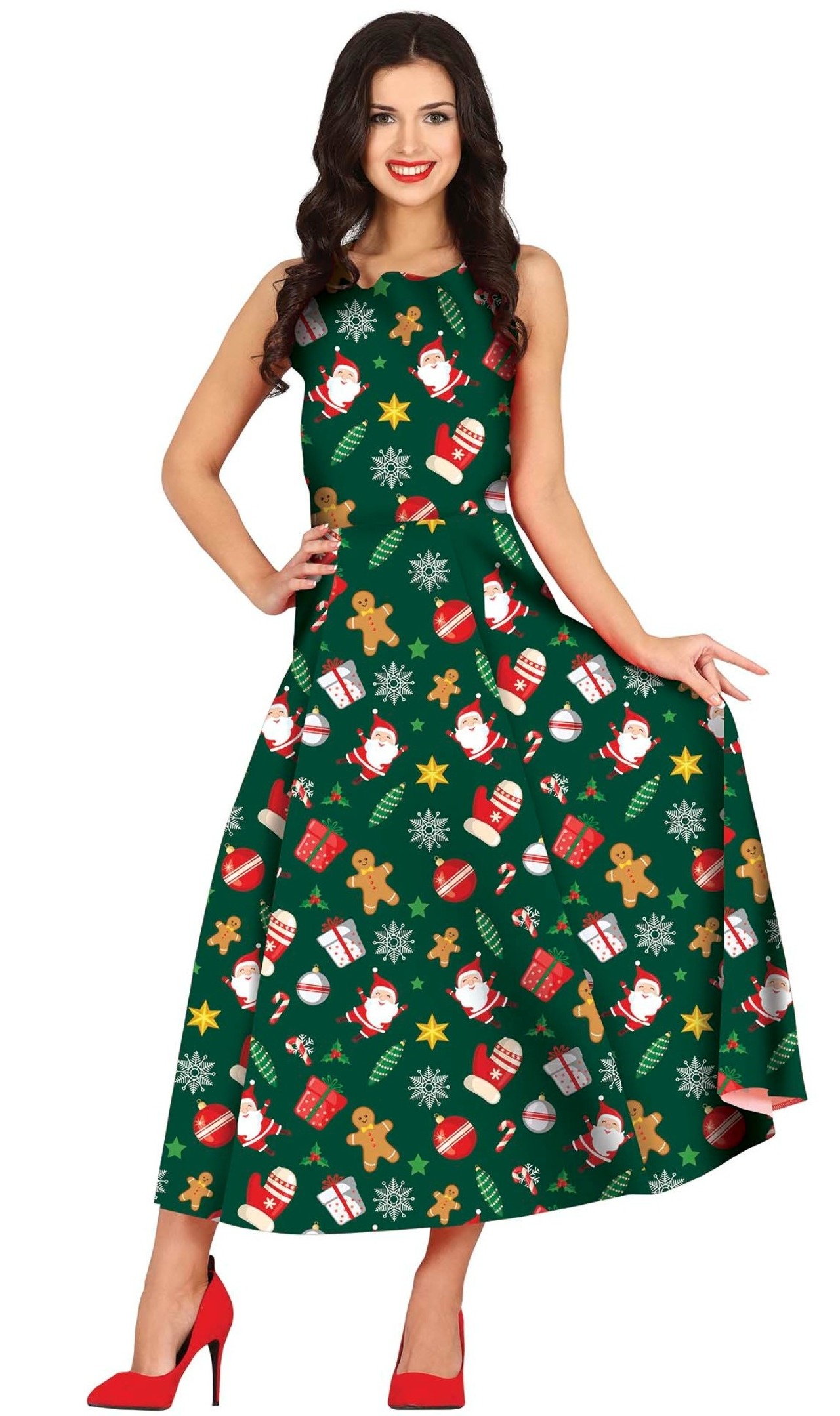 obvio María Mantenimiento Comprar online Disfraz de Navidad Verde para mujer