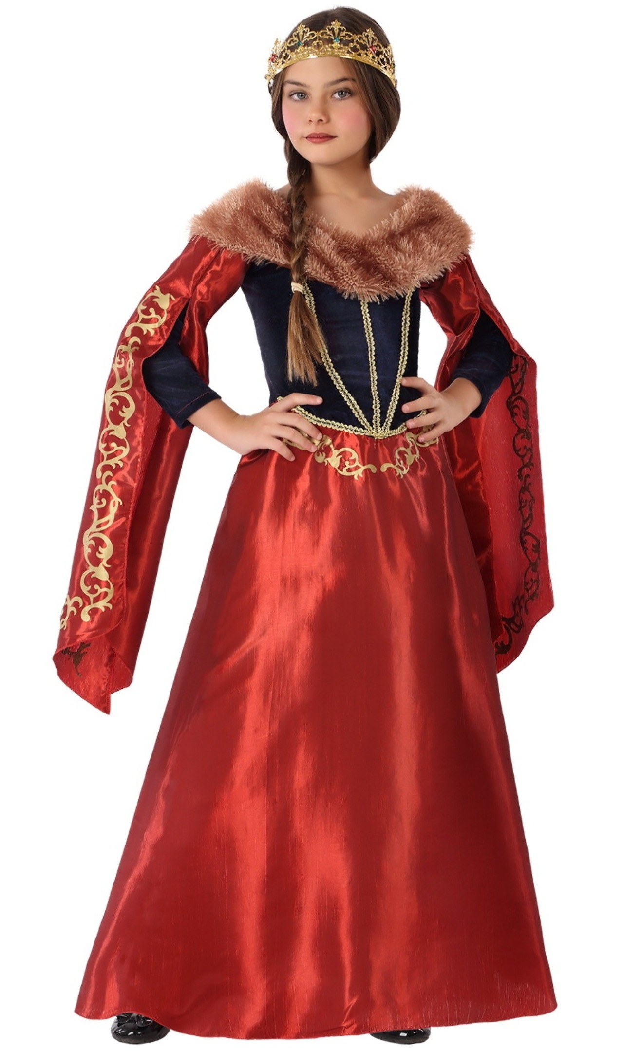 Sabor Telemacos yo mismo Disfraz de Reina Medieval Pilar para infantil