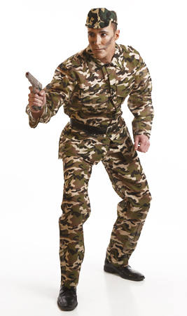 Disfraz de Militar Camuflaje para hombre