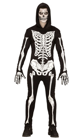 Disfraz de Esqueleto Guantes para adulto